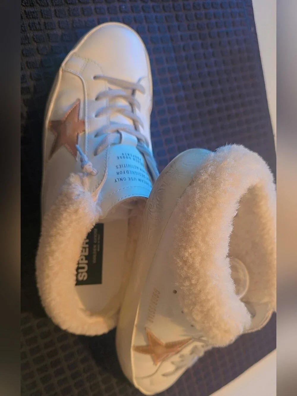 Golden GooseSuperstar Sabot Leather Shearling Sneakers - Picture 1 of 7